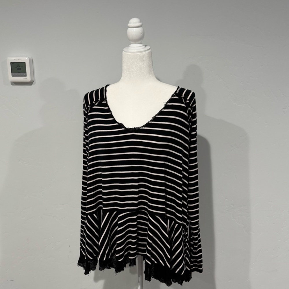 We the Free by Free People Striped Knit Top SZ M